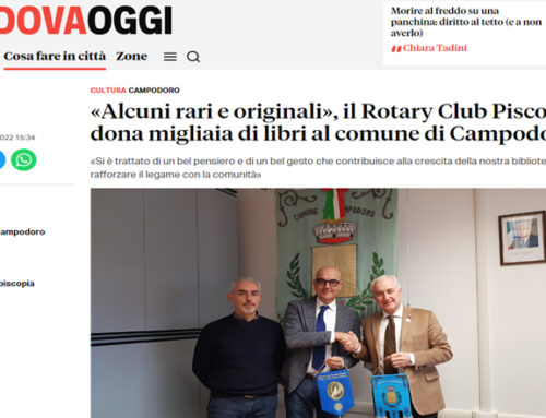 «ALCUNI RARI E ORIGINALI», IL ROTARY CLUB PISCOPIA DONA MIGLIAIA DI LIBRI AL COMUNE DI CAMPODORO